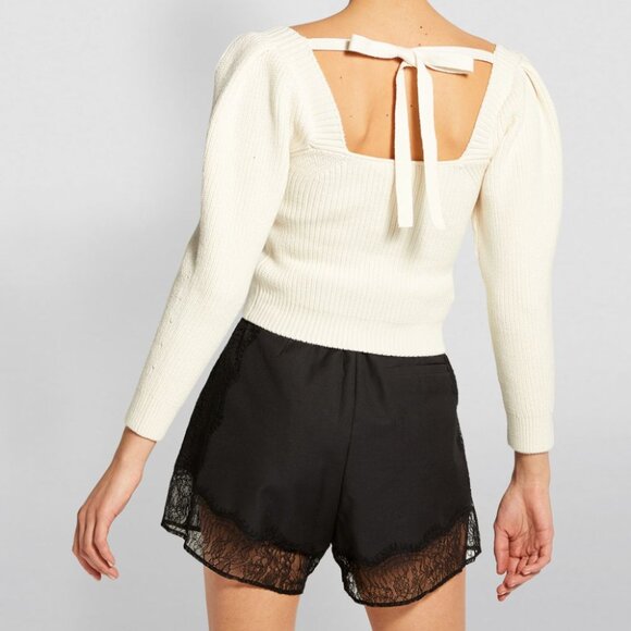 Self-Portrait Lace-Insert Sweater M NWOT - Picture 2 of 5